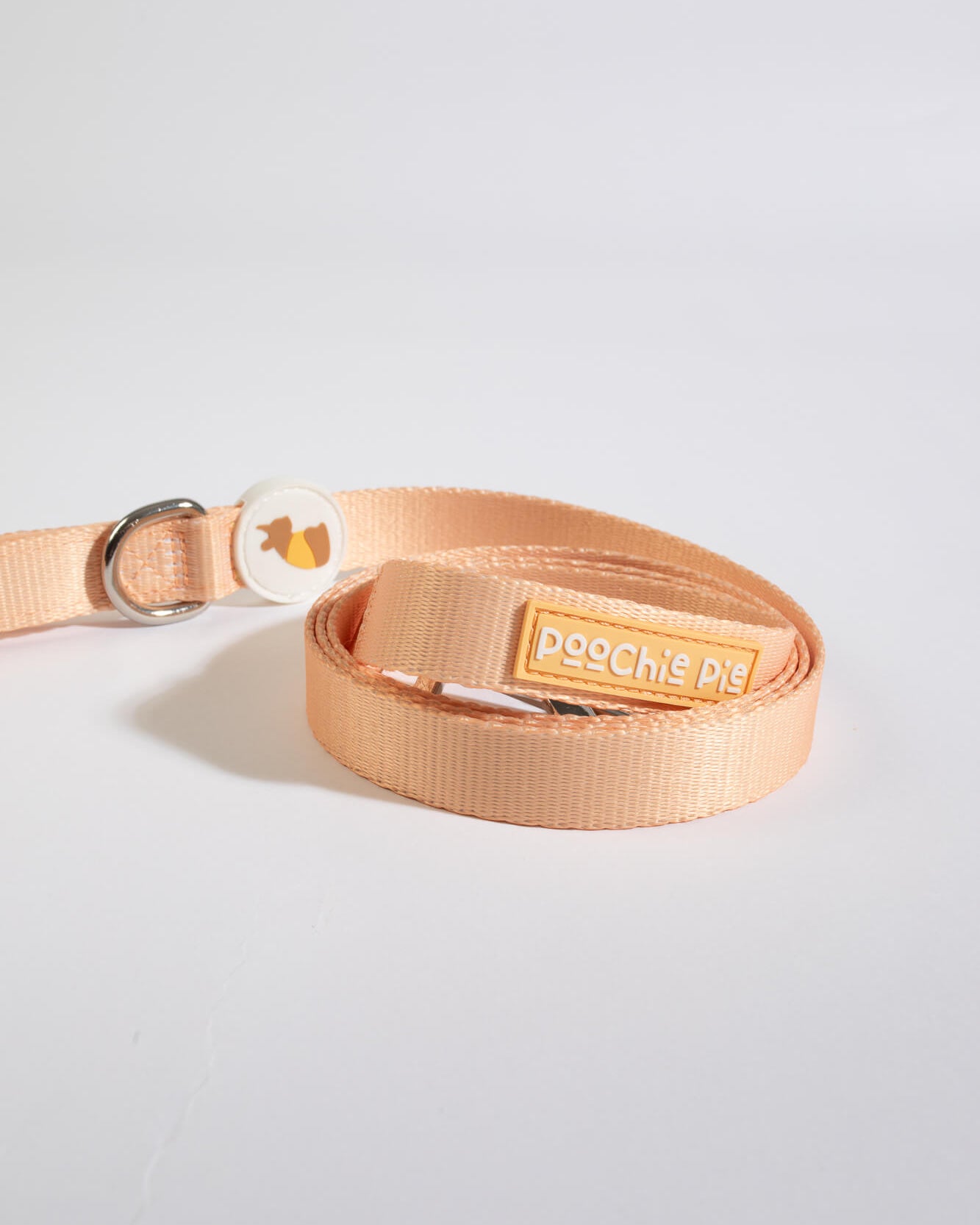 poochie-pie-dog-leash-orange-walkwear-walks-dogs-peach-pastel-minimal-safe-strong-best