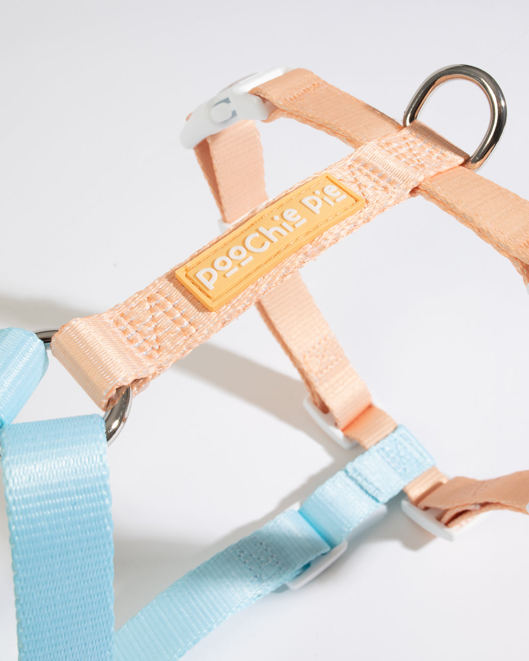 Poochie-pie-dog-harness-blue-orange-peach-peachy-baby-blues-safe-strap-colouful-best-selling-harnesses-for-dogs-nopull-no-pull-accessories-walkwear-walk-wear-walkies-pastel-minimal