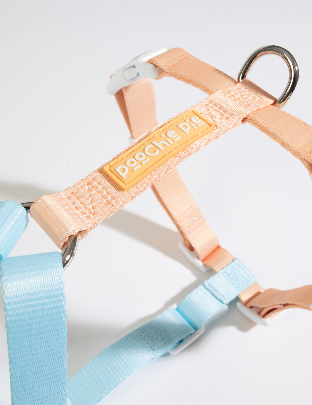 Poochie-pie-dog-harness-blue-orange-peach-peachy-baby-blues-safe-strap-colouful-best-selling-harnesses-for-dogs-nopull-no-pull-accessories-walkwear-walk-wear-walkies-pastel-minimal