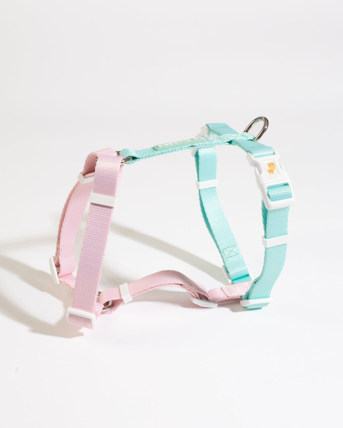 poochie-pie-poochiepie-pink-mint-nopull-no-pull-dog-strap-H-harness-green-match-safe-strong-minimal-webbing-accessories-little-big-small-large-medium-fit-easy-personalisation-australian-brand-australia-USA-NZ-sunshine-coast-noosa-qld