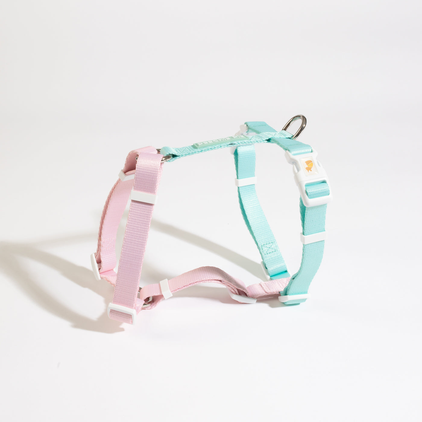 poochie-pie-poochiepie-pink-mint-nopull-no-pull-dog-strap-H-harness-green-match-safe-strong-minimal-webbing-accessories-little-big-small-large-medium-fit-easy-personalisation-australian-brand-australia-USA-NZ-sunshine-coast-noosa-qld
