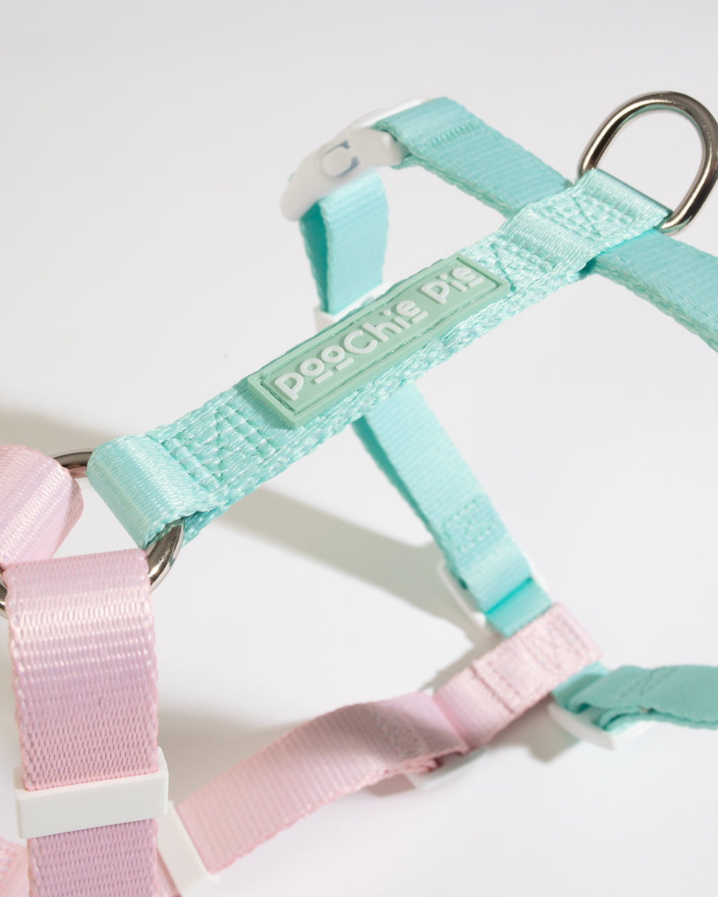poochie-pie-dog-harness-pink-mint-nopull-no-pull-safety-safe-strong-stylish-green-restraint-easy-fit-australian-australia-USA-pastel-minimal