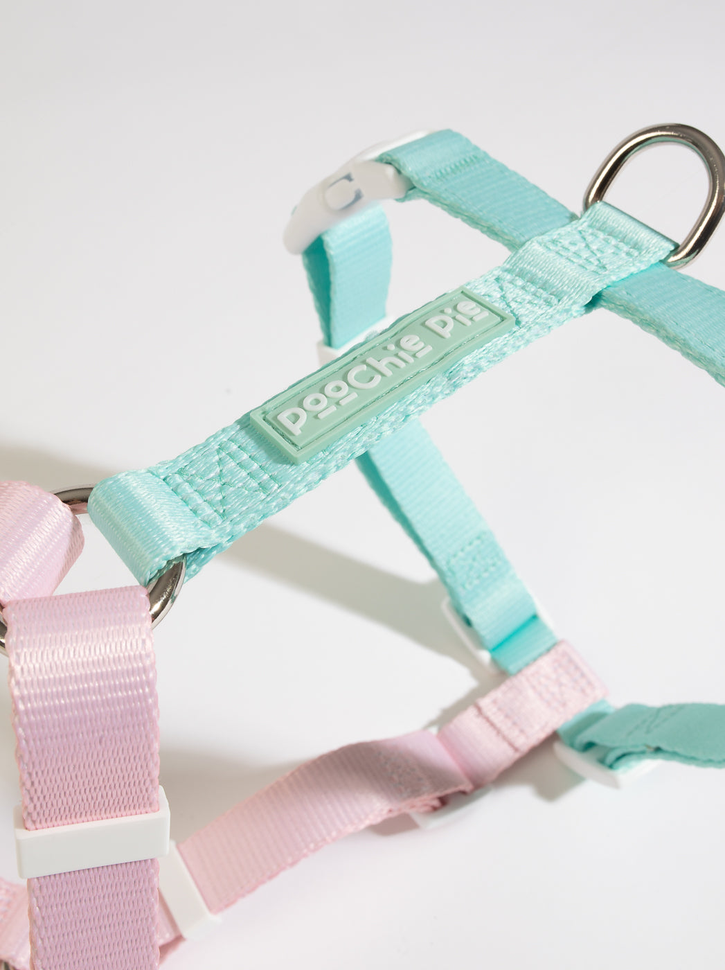 poochie-pie-dog-harness-pink-mint-nopull-no-pull-safety-safe-strong-stylish-green-restraint-easy-fit-australian-australia-USA-pastel-minimal