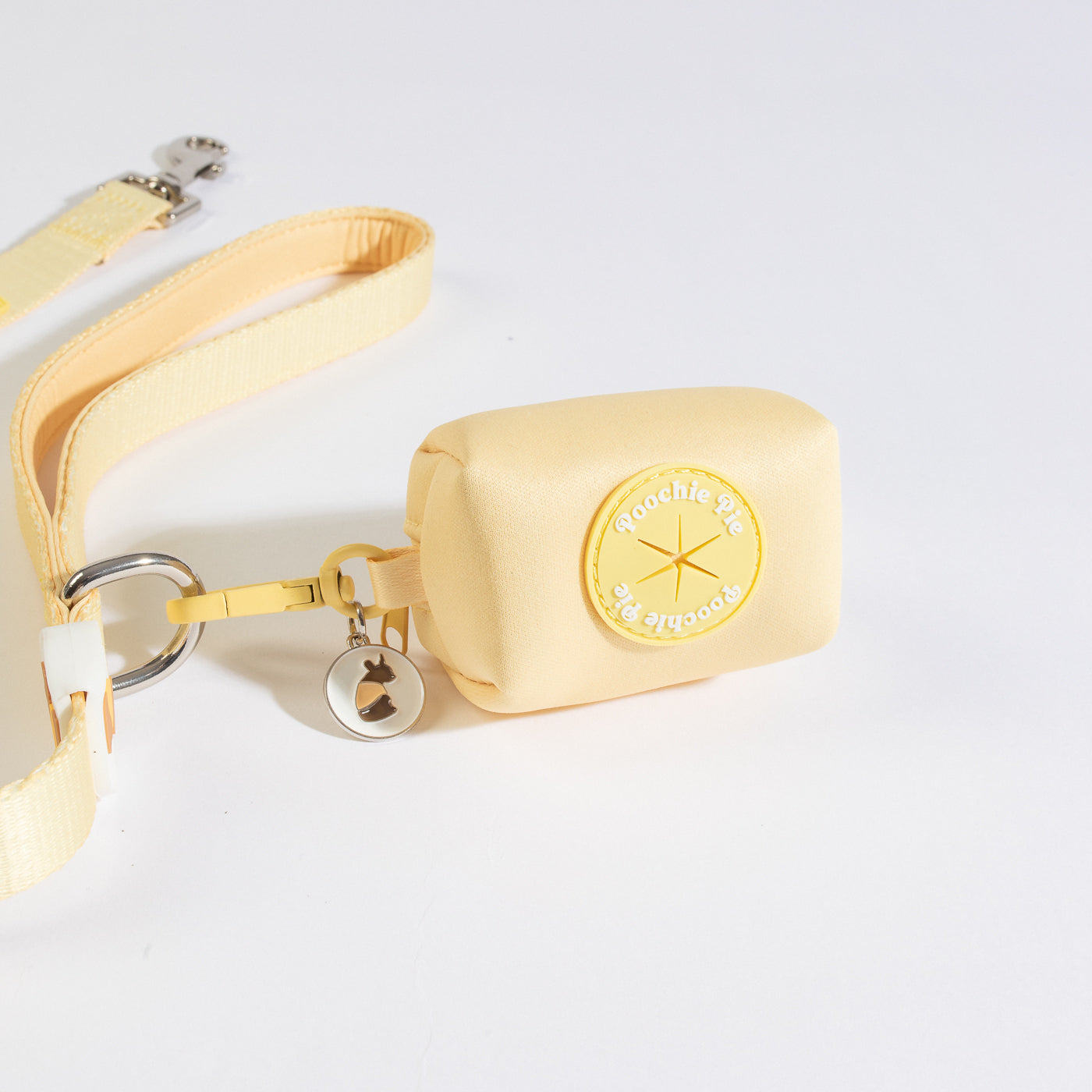poochie-pie-yellow-dog-accessories-leash-lead-poop-bag-holder-charm-australia-matching-poopbag-waste-walk-wear-walkwear